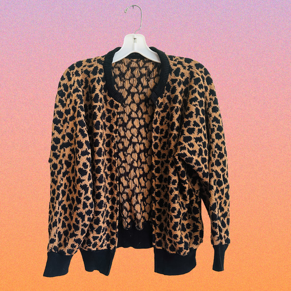 Vintage Leopard Print sweater - Picture 1 of 4